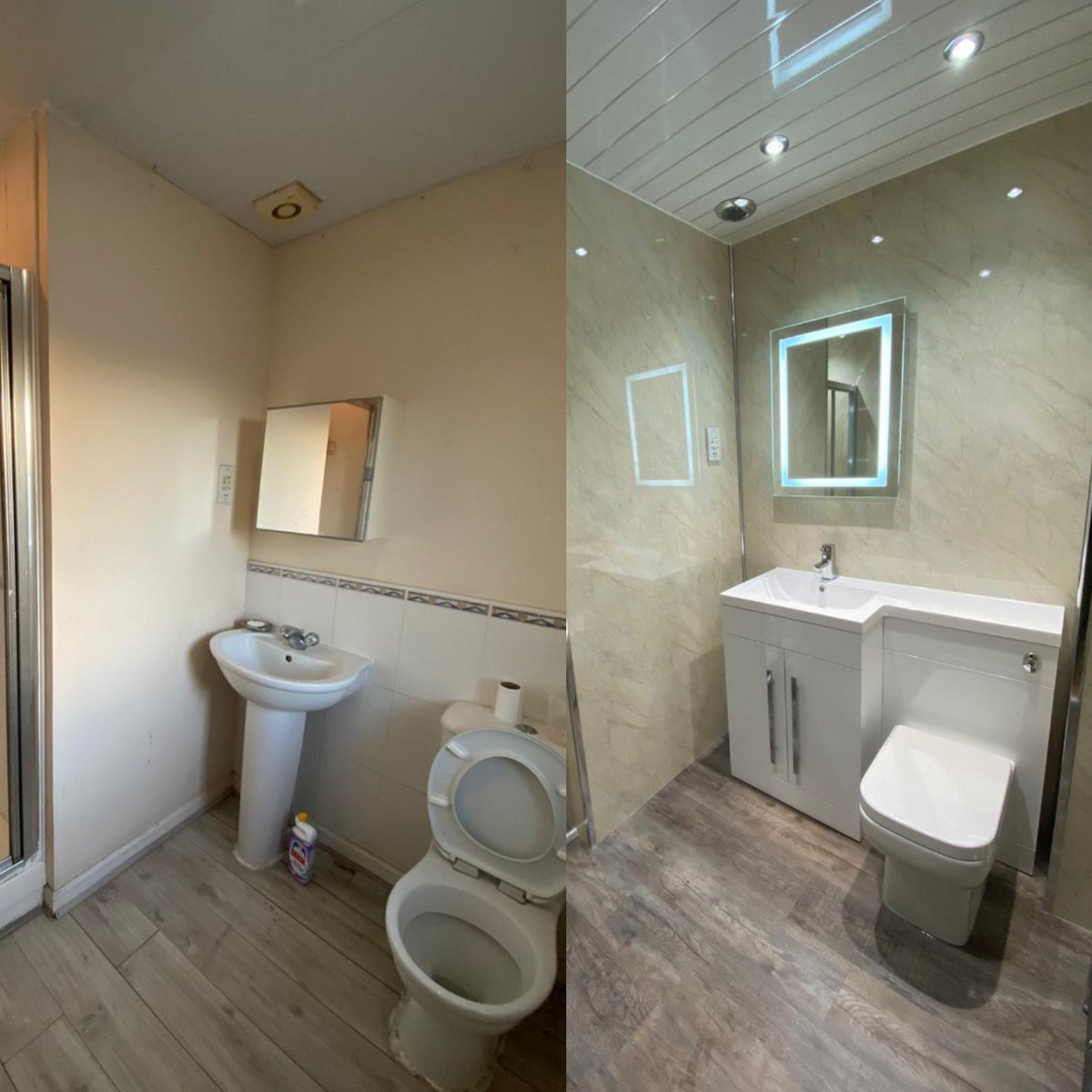DM__Design's tweet image. Another lovely before and after shot from DM Design.... This customer took part in our showroom offer, you can too, just click on link to get started : bit.ly/2sEj92I
#bespoke #bathrooms #beforeandafter #design