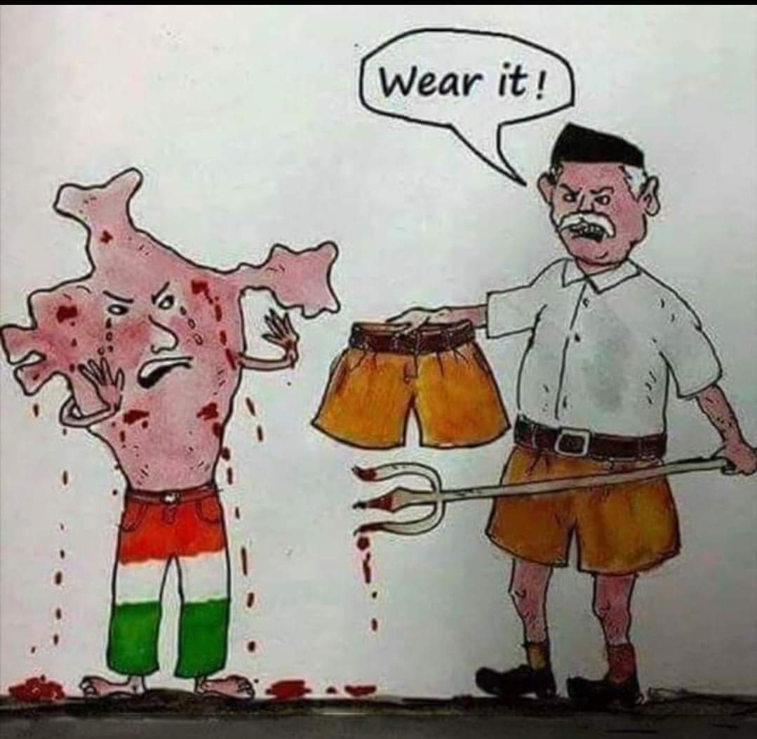 Shadabwarsi's tweet photo. CAB is inviting RSS into the state to shut down the rights .. once it is imposed all over India, injustice will prevail..
#BycottNRC 
#BycotCAB 
#CABProtests
#IndiansAgainstCAB 
#IndiaRejectsCAB 
#fuckRss https://t.co/NrmC6qoqKW