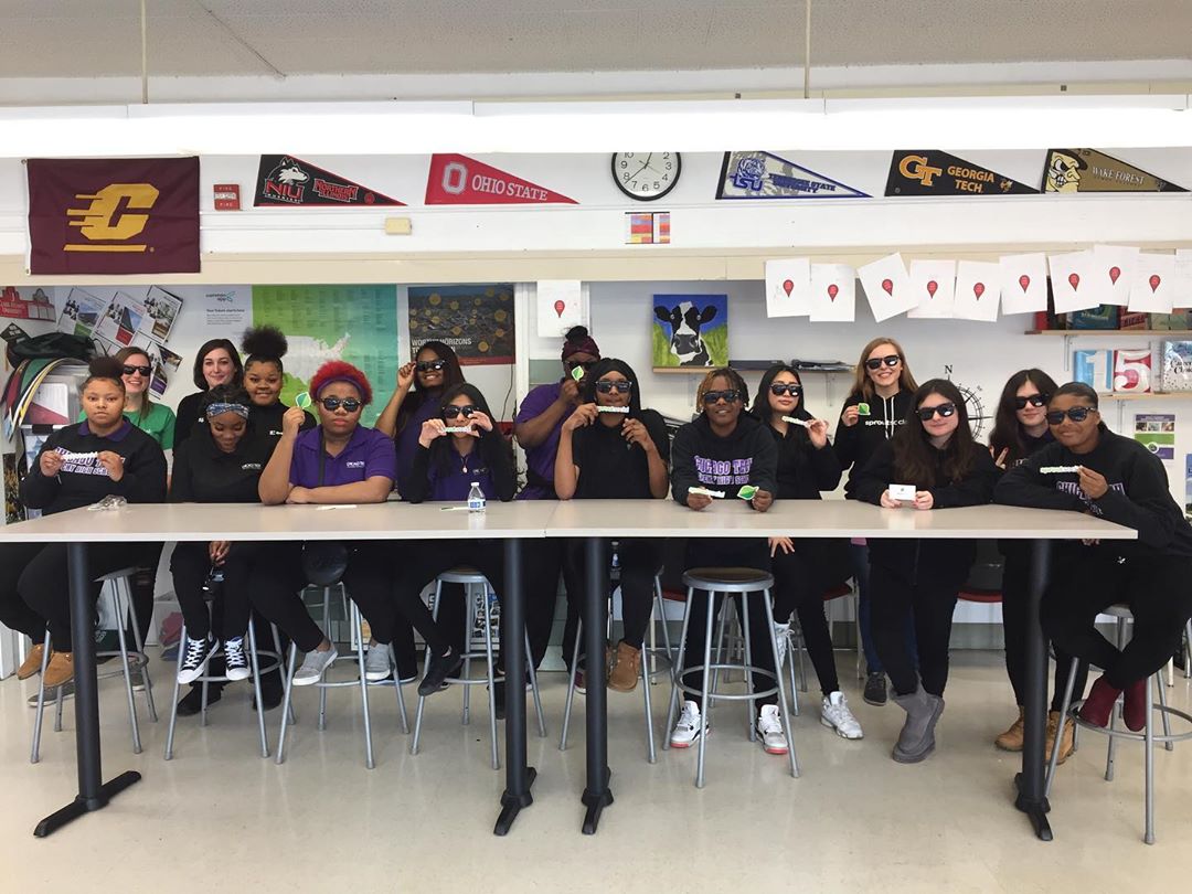 sproutamber's tweet photo. Our @SproutSocial Underrepresented Genders in Tech BRG hosted a #PowerLunch for @ChiTechAcademy. Check them out! #TeamSprout #STEM https://t.co/91DBSu7BNR