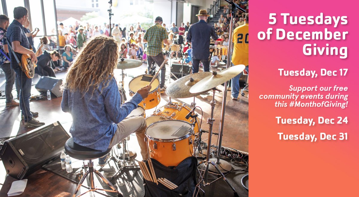 broadstagesm's tweet photo. For the third Tuesday of our #MonthofGiving, we celebrate our free community arts programs like #BroadFest and newly added #POP events. Donate to help us continue bringing free and accessible art to the community!
https://t.co/IuDmvzvVzb https://t.co/hy8PpTWht4