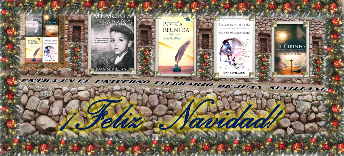En #Navidad #Lee y #Regala #LosmejoresLibros: ¿Aún no conoces el #universo #Literario de Juan Sevillano? ¡Entra y emprende ya un viaje original y fascinante! #LasmejoresObras #GrandesAutores #Amazon #KindleUnlimited #NavidadMadrid 
Leer.la/JuanSevillano