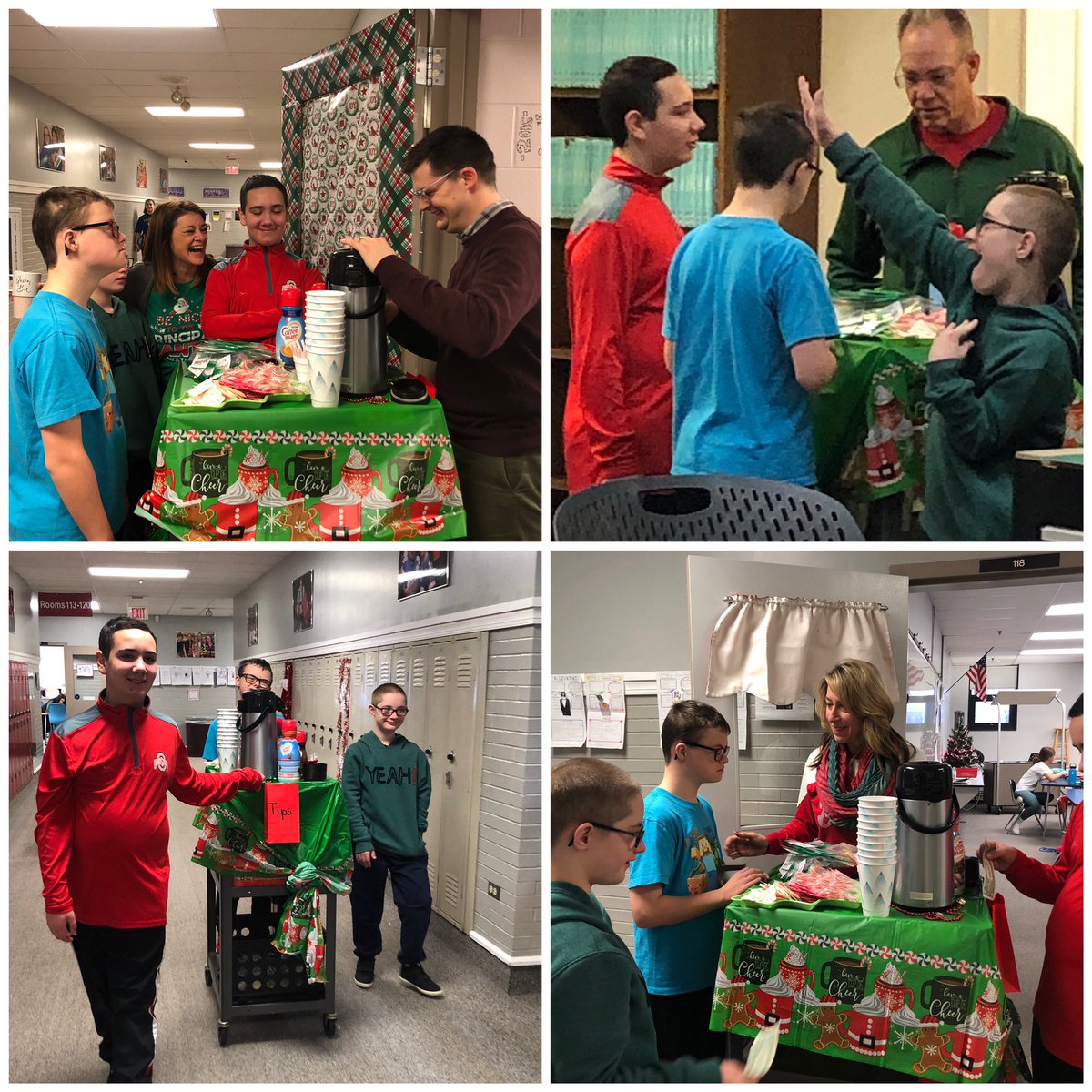 Today we worked on our employability and social skills by spreading holiday cheer with those 190 cookies, coffee and candy canes to our MMS Staff! #ThisIsOurHouse