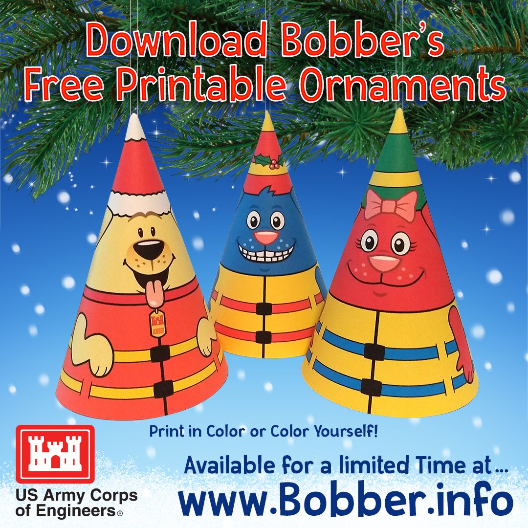 CorpsReport's tweet photo. Looking for an easy holiday activity? Check out Bobber's ornaments here https://t.co/acLprv0cAP
#watersafety #holidays #crafts #wearit #USACE #Bobber #TulsaDistrict https://t.co/YVpQ0t6JRZ
