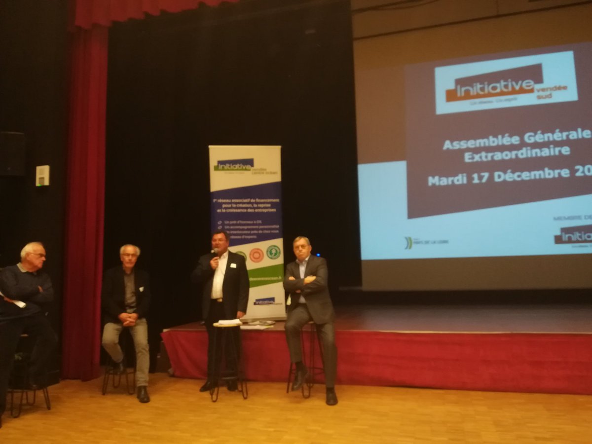 Ce soir AGE des plateformes <a href="/InitiativeVSUD/">INITIATIVE VENDEESUD</a> et <a href="/IVCO_initiative/">Initiative Vendée Centre Océan (IVCO)</a> . En route pour une fusion de ces 2 plateformes pour une plus grande efficacité sur leurs territoires. Bravo 👏👏