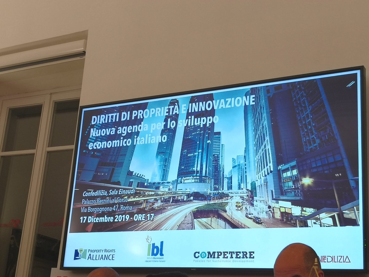 Diritti di proprietà e innovazione. In corso la presentazione dell'International Property Rights Index 2019. Viene presentato il caso studio di Competere su #MadeInItaly #Cina #BeltandRoad intervengono Salvatore Rebecchini <a href="/SIMEST_IT/">SIMEST</a> Cesare Galli ed Elvira Svariati