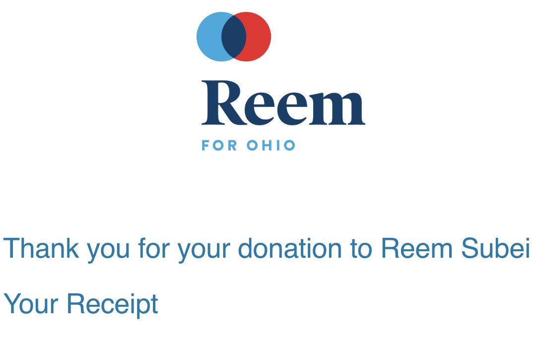 tramontela's tweet photo. I just donated to @ReemForOhio + I hope you will too. Reem is running for OH Senate (2nd District, NW OH) + is a progressive, thoughtful, + intelligent person. Her campaign is about representing the whole district, not just a lucky few. Reem is exactly what Ohio needs. #teamReem https://t.co/Ibb7ruIOez