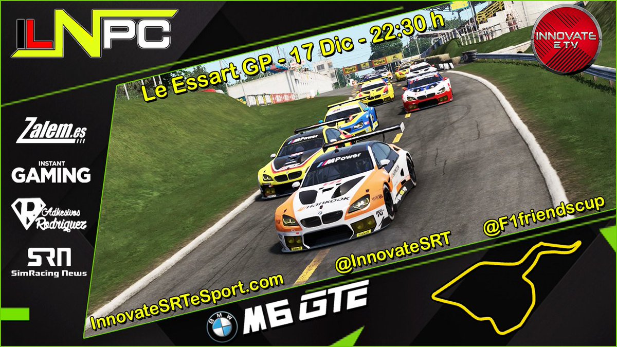 DesignArtStudio's tweet photo. #ILNPC|Esta noxe llega a su fin la temporada en la #DivisionM6 cn la lucha por el título entre @98OcTaNoS_ps4 e @InnovateSRT en un circuito cn muxa historia como #LeEssartGP
No te pierdas esta cita a partir de las 22:30h que te cuenta @ISRT_Cabayashi
@F1Friendscup
@SimRNews_Es https://t.co/fVrJENZM0d