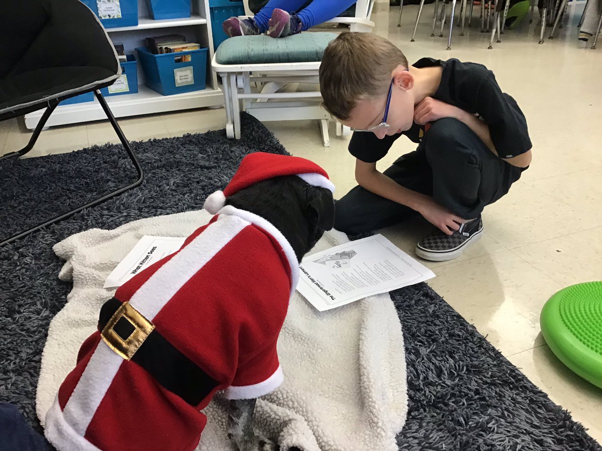 4th graders love reading to Gus from <a href="/RoxyTherapyDogs/">Roxy Therapy Dogs</a>! <a href="/CBGaymanES/">George G. Gayman Elementary</a>
