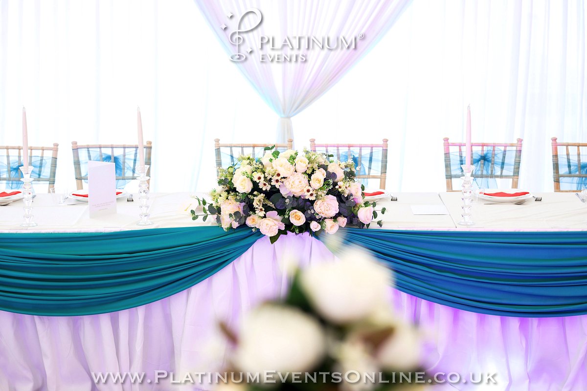 platinumevents5's tweet photo. The head table is always the centre of attention on your big day - make it a special one - our experts will show you how! Contact us on info@platinumeventsonline.co.uk or 07971 309200 #heatable #eventprof #weddinginspiration #weddingreception #headtabledecor #keythorpemanor https://t.co/BRKngaaq8v