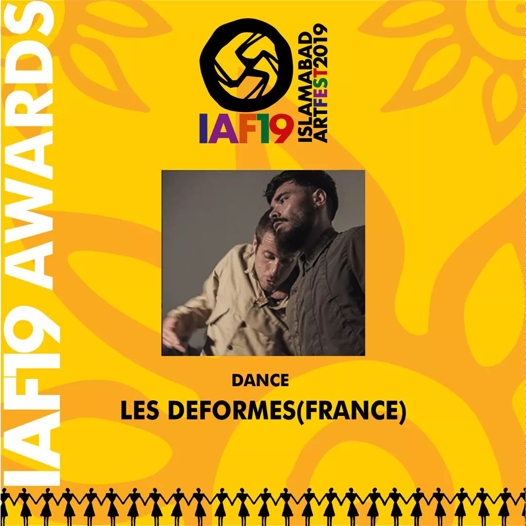 IsbArtFestival's tweet photo. Let's Appreciate Art with Islamabad Art Festival.
IAF19 Award for Best Dance Performance goes to French Dance Troupe "Les Deformes" who perfromed on 4th Day of Islamabad Art Festival 2019 at PNCA Auditorium.

#IslamabadArtFestival2019 #IAF19 #IAF19Awards https://t.co/TDcn1LPepP