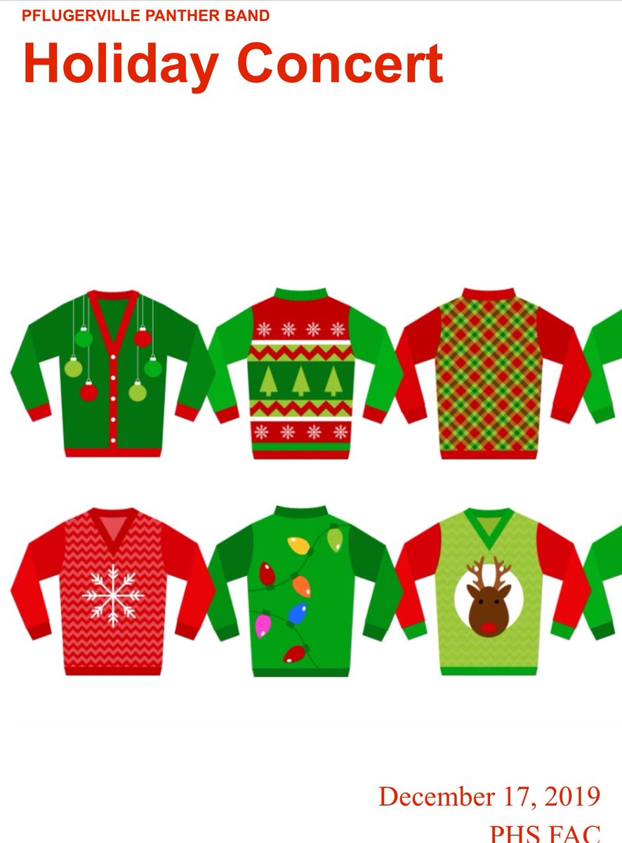 Annual Band Holiday Concert and Ugly Sweater Contest Tonight - 7 PM PHS FAC