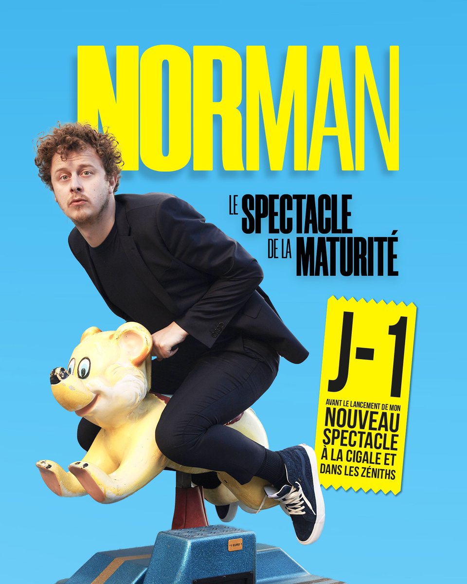 DEMAIN débute enfin la tournée de mon nouveau spectacle sur scène: LE SPECTACLE DE LA MATURITÉ ! Petite pression mais très hâte ! Ça commence à la Cigale de Paris puis dans toute la France ! Prenez vos places✨🎟✨