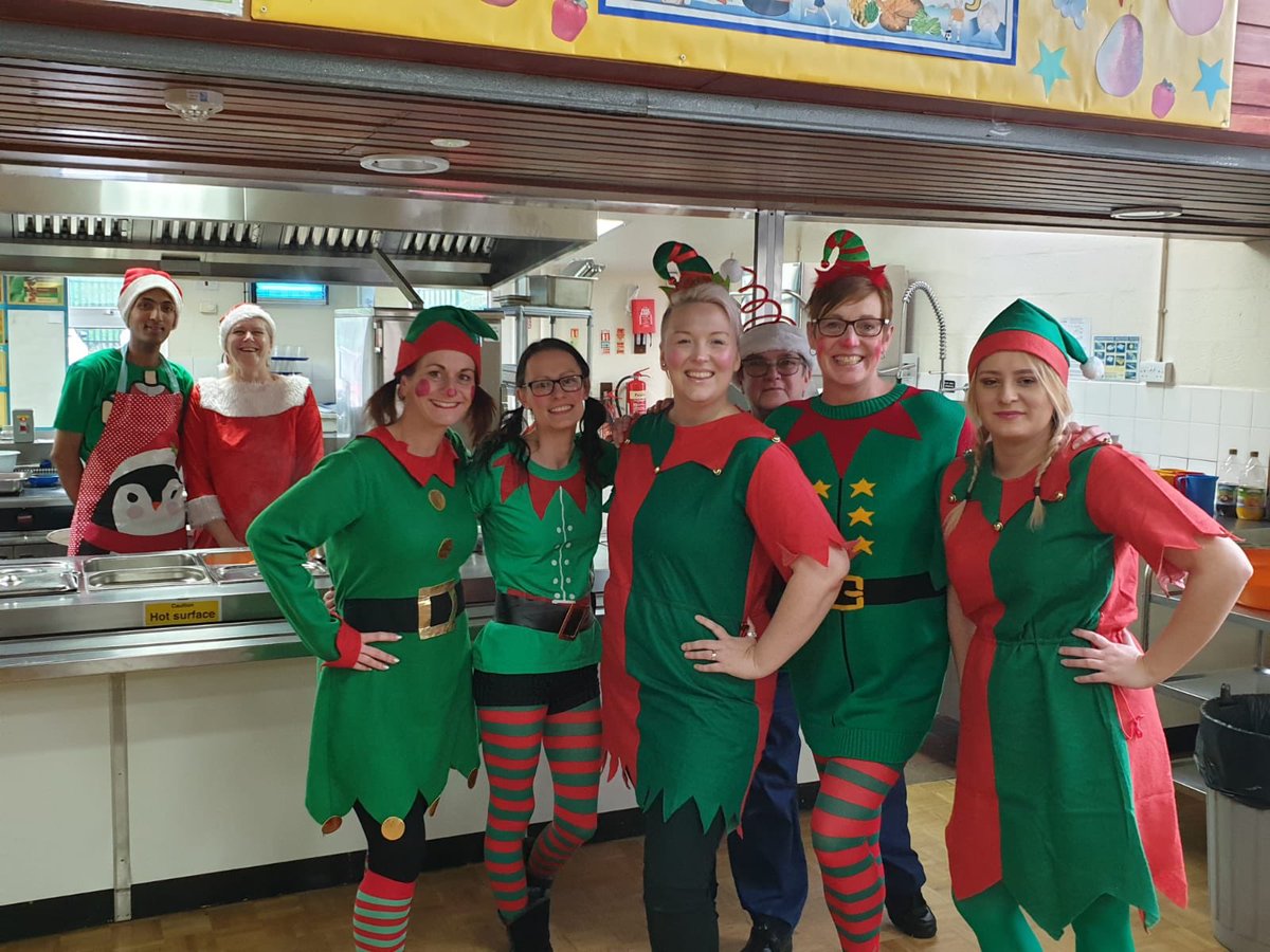 The lunchtime elves had a great time celebrating with the children today.