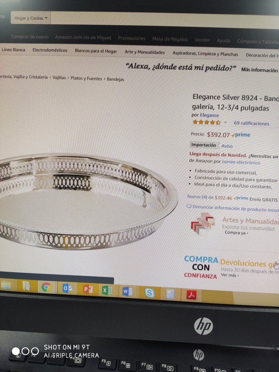 QFIMAJR's tweet photo. @marthadebayle @amazonmex MD-207778, bandeja redonda chapada para llevar la cena de manera elegante https://t.co/pmNFr2Jtm0