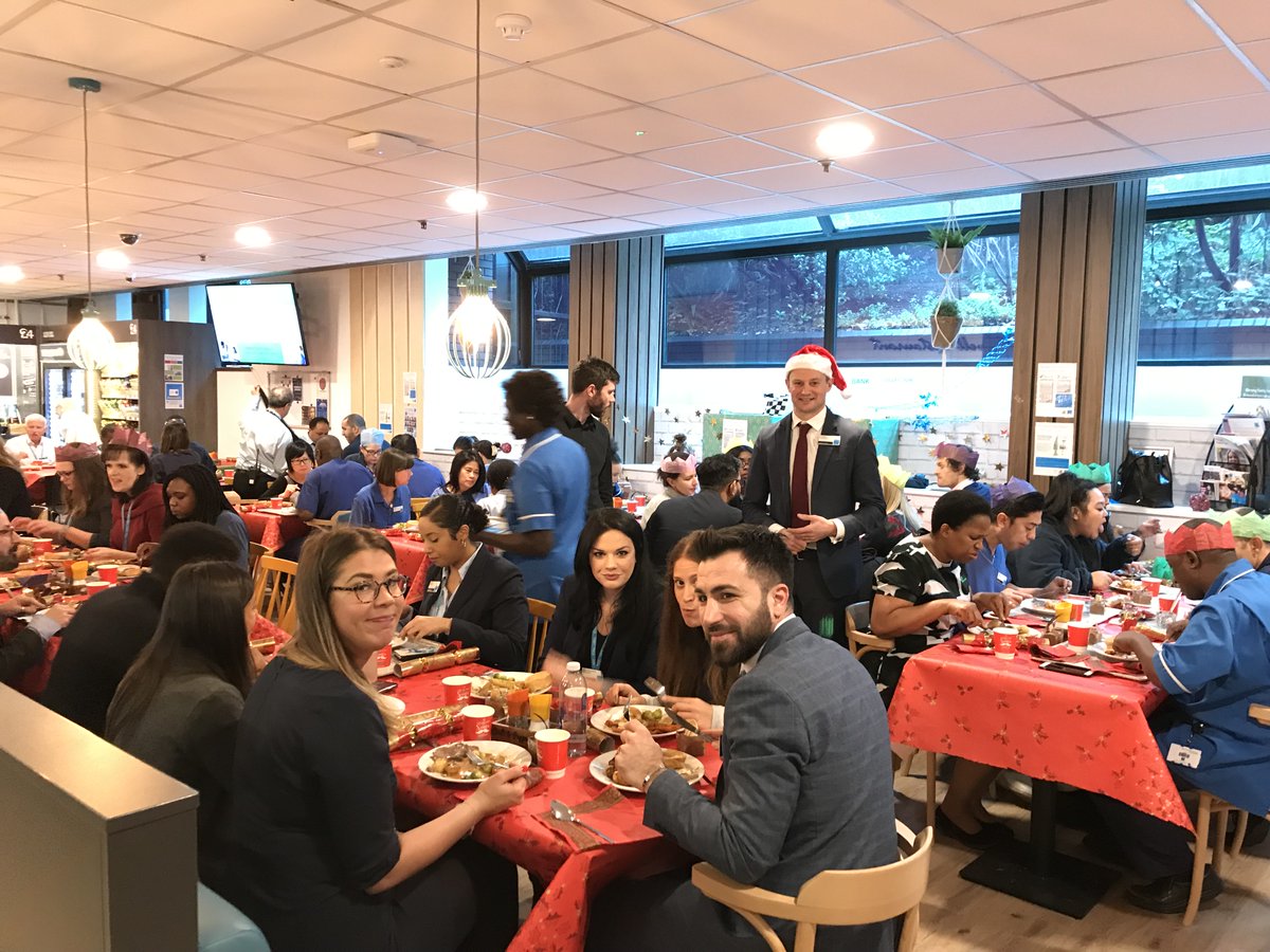 CromwellHosp's tweet photo. Thank you to all that made the lunch a success, Head Chef Darren Passmore and Quinten Basson from Compass Group and to all our staff for participating!

#cromwellhospital #turkey #trimmings #carols #workingatcromwell https://t.co/J3A9lprAOO