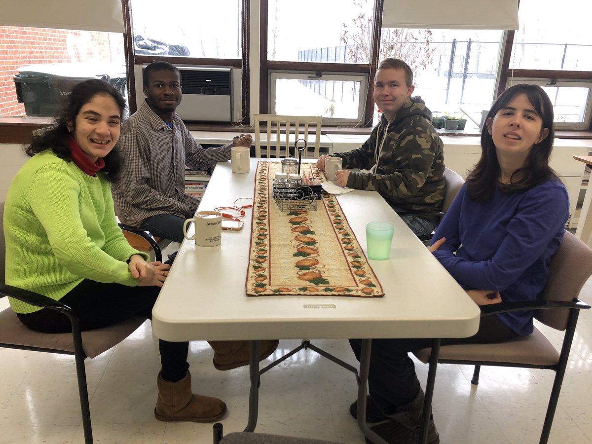 Warming up with a cocoa break after work today. Everyone made their drinks independently!  🥶☕️