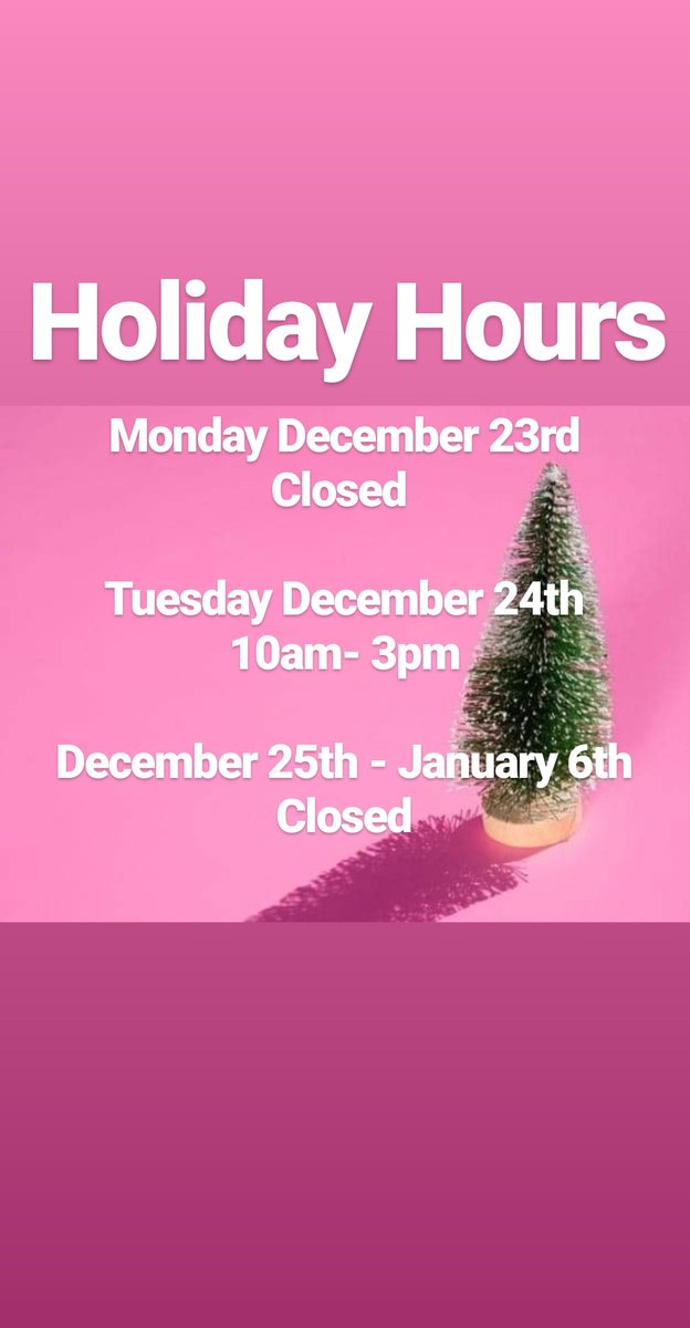 Hometown Holiday hours 🎄