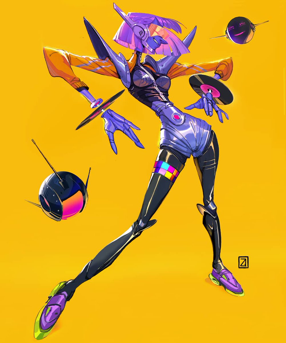 Uuff long time no post !  A challenging new job, moving to the other side of the planet + learning to adult, turns out gets you pretty occupied ! Hopefully more art to come soon (maybe😥)

#characterdesign #procreate #cyberpunk