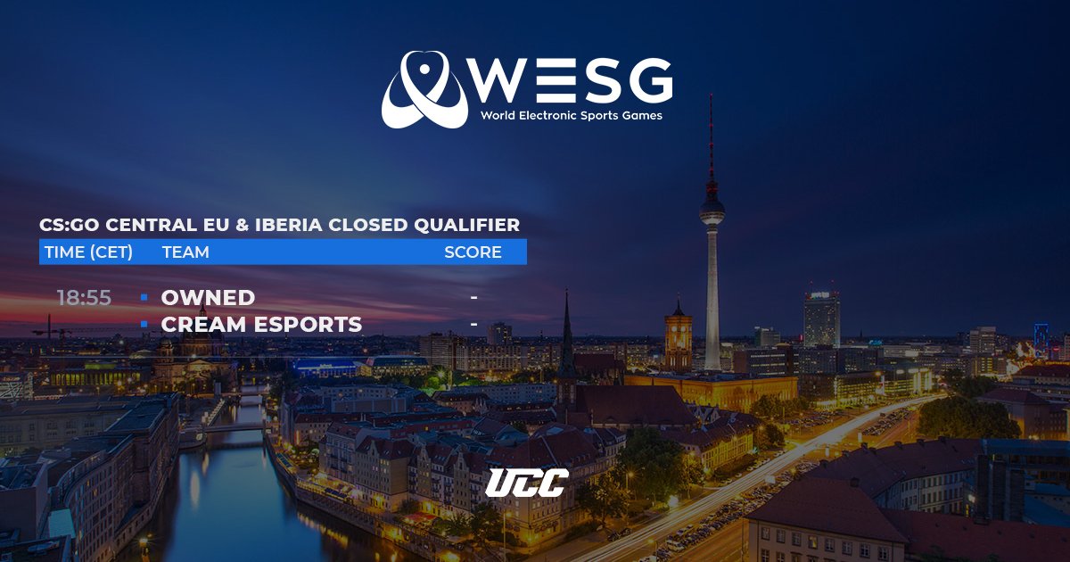 WESG (@wesgcom) on Twitter photo Another day of the WESG CS:GO Closed qualifier in Central Europe! Today we have a game of <a href="/Cream_EsportsGG/">ChichasLocas</a> vs #Owned in Lower Bracket!
The game starts at 18:55 CET on twitch.tv/wesg_cs
#wesg #csgo Another day of the WESG CS:GO Closed qualifier in Central Europe! Today we have a game of <a href="/Cream_EsportsGG/">ChichasLocas</a> vs #Owned in Lower Bracket!
The game starts at 18:55 CET on twitch.tv/wesg_cs
#wesg #csgo