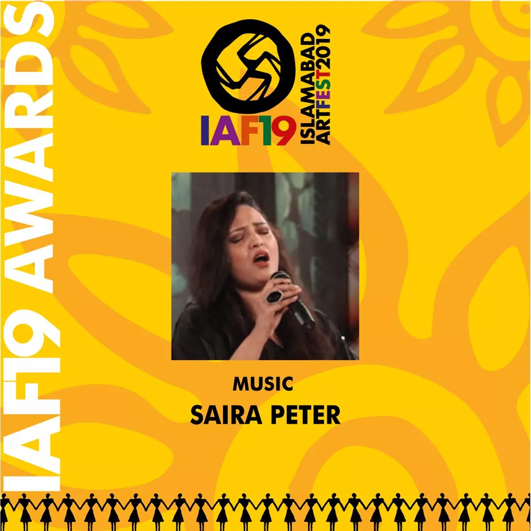IsbArtFestival's tweet photo. Let's Appreciate Art with Islamabad Art Festival.
IAF19 Award for best Music Performance goes to Saira Peter from United Kingdom. Her performance amazed the Audience of International Islamabad Art Festival 2019 including Mega Musical Night, Presidency &amp; Closing Ceremony. https://t.co/ZkPi3lu1hK
