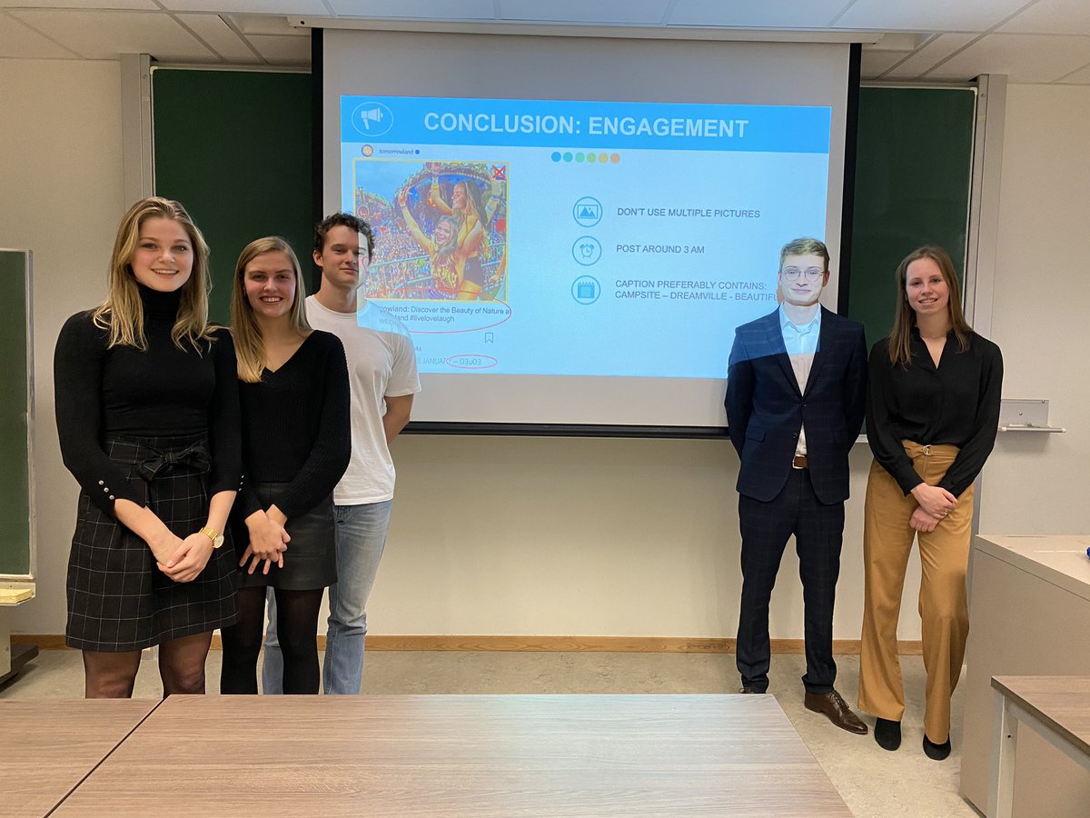 dirkvandenpoel's tweet photo. Today, we saw 17 teams present the #BigData group assignments @UGent. Congratulations for the superb work. They used the @databricks @ApacheSpark platform to analyze #Instagram posts on @tomorrowland in #Python. Thanks @Sarcarron &amp; @ben_desmet ! #SocialMedia #orms #DataScience https://t.co/cWpE1TdLkK