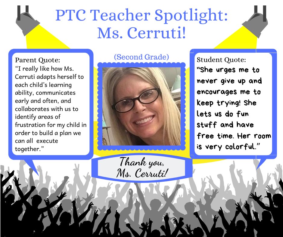 OrchardRanchPTC's tweet photo. This week we are spotlighting Ms. Cerruti! 🤩 https://t.co/WTkHgAZRm8