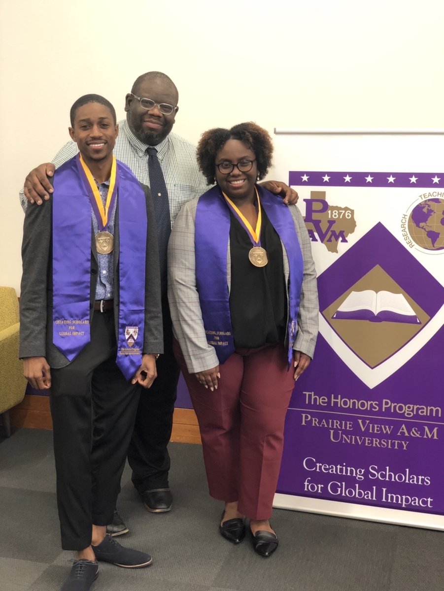 HonorsPvamu's tweet photo. Congratulations to Ms. Jayla Allen HP IX and Mr. Sherman Paul HP VIII who Graduated this past Saturday. #pvamu #pvhonorsprogram https://t.co/PTkrQBh1aw