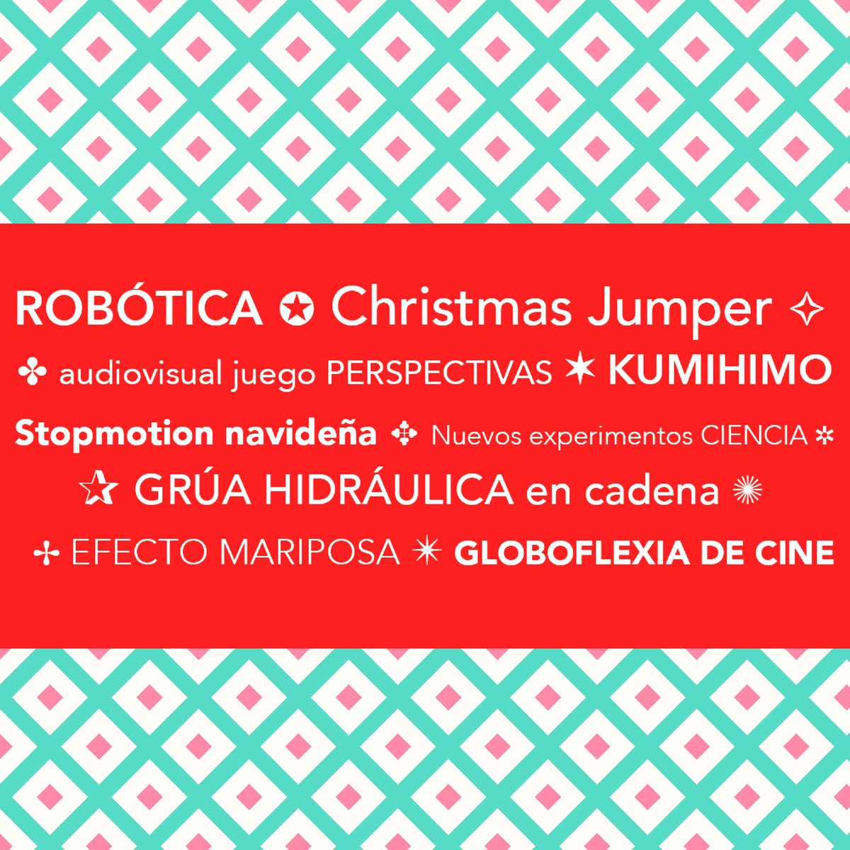 ¡La Navidad también ha llegado a @MrWillbeTdT y está llena de Campamentos urbanos!
Además, también hay actividades de juego teatral, cine, baile y mucho más...
¿Ya les has echado un vistazo? 🧐🎄

Más info en: pic.x.com/ZzoCPJeTgN