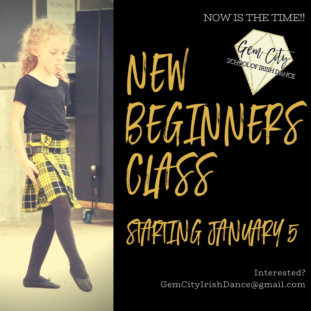 Come dance with us! We have a class for NEW BEGINNERS that will start on January 5. Want to get your son or daughter signed up? Maybe you want to try it yourself? We'd love to have you! Reach out to GemCityIrishDance@gmail.com with questions or to sign up! #irishdancedayton