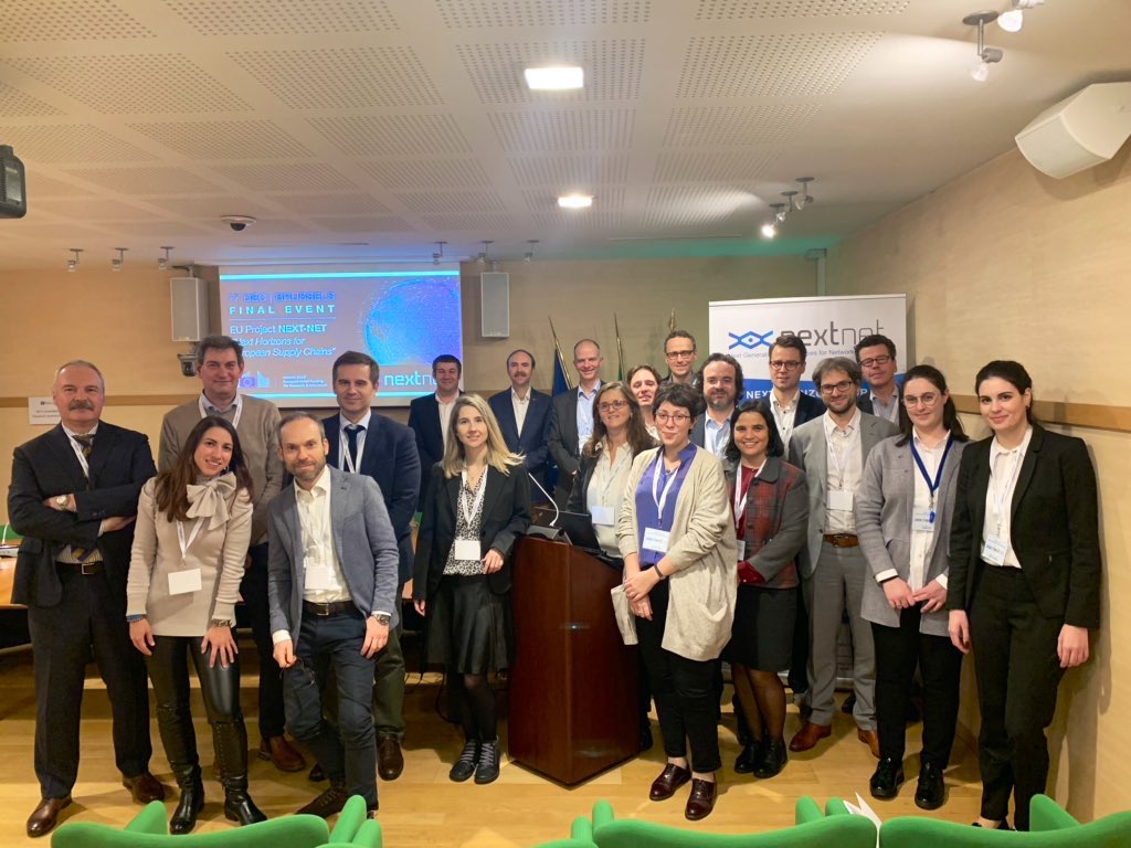 NextNetEU's tweet photo. Family pictures of project partners and some attendees! Thanks for making the final event @NextNetEU happens☺️It has been a success, kudos! @StiimaCNR @PNOconsultants @AstonLogSysInst @FraunhoferIML @INESCTEC @ZLCsupplychain @EU_H2020 @SPIRE2030 @EFFRA_Live #ALICE_etp https://t.co/wSh0Yv8sCP
