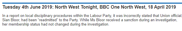 The  @BBC *accidentally* claiming a union official was being readmitted to  @UKLabour when she'd never left.