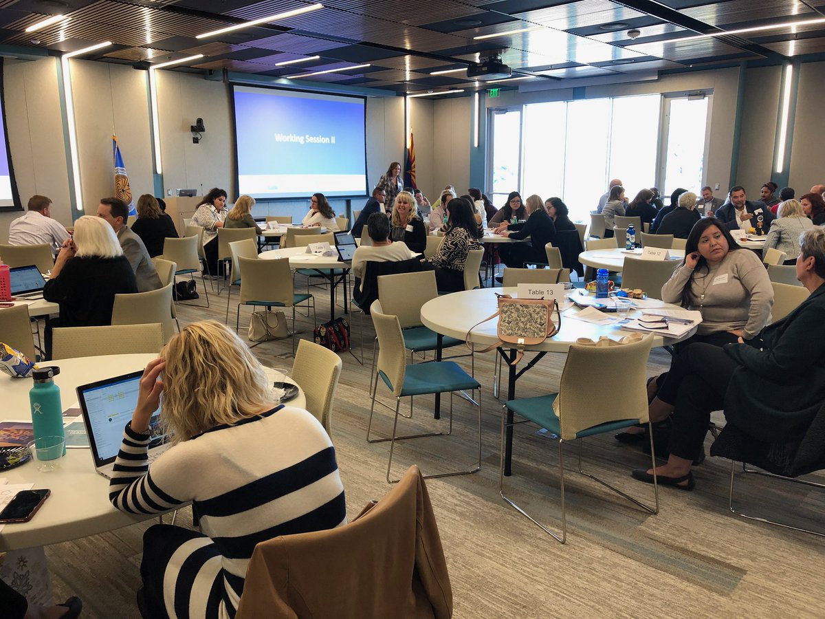 ExpectMoreAZ's tweet image. @ExpectMoreAZ and @Achieve60AZ convened a group of education and community leaders representing 12 counties from across the state yesterday to talk about setting local postsecondary attainment goals for their communities. #AZProgress #Road2Equity #Go60AZ