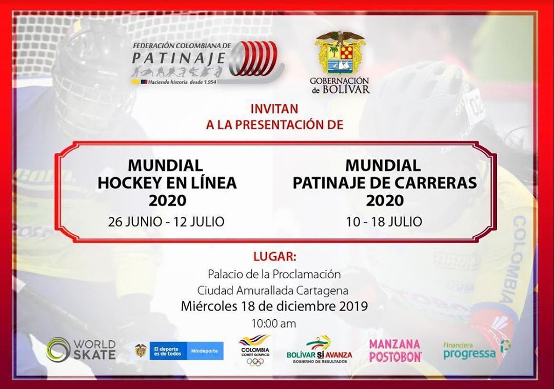 guillermoalbert's tweet photo. Campeonato Mundial de Patinaje de Velocidad 2020 tendrá lugar entre el 10 y el 18 de julio en Cartagena de  Indias, Colombia @fevepatinn @Fevepatinaje https://t.co/PnwuN2kaUj