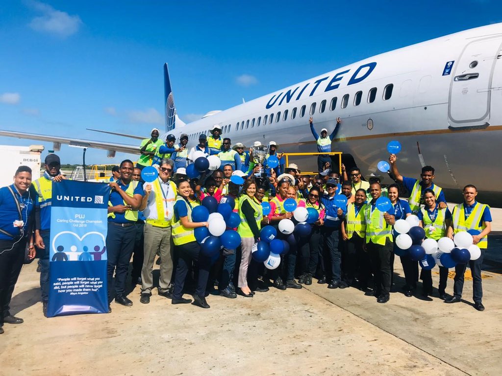 misic2019's tweet photo. PUJ #CaringChallenge champs ✈️🏆#beingunited @jbozboswell @MK_at_UA looked like a beautiful day for a celebration 🎉 in Punta Cana! https://t.co/TCLQBRmEQh