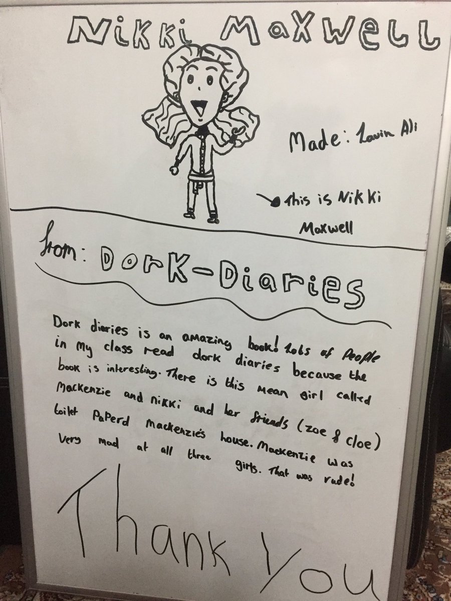 Lavin has neatly represented a book review about dork diaries.