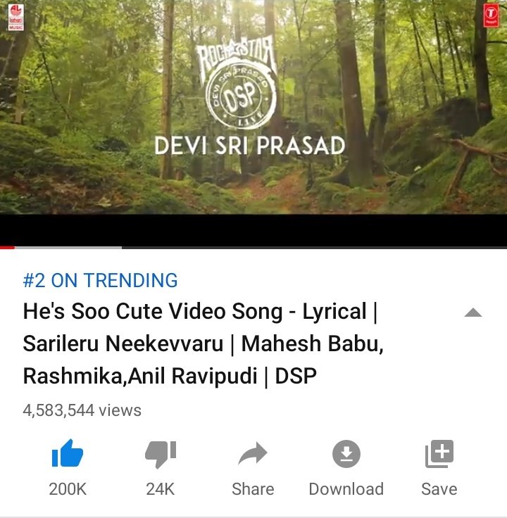 SSMB_FOLLOWERS_'s tweet photo. 200k likes 💥🔥
Trending at No 2 🔥
https://t.co/B8bg5kce63
#SarileruNeekevvaru #MassMB #HeIsSoCute #SLNThirdSingle #SarileruNeekevvaruOnJan11th @urstrulyMahesh https://t.co/5mvGiY1JFq