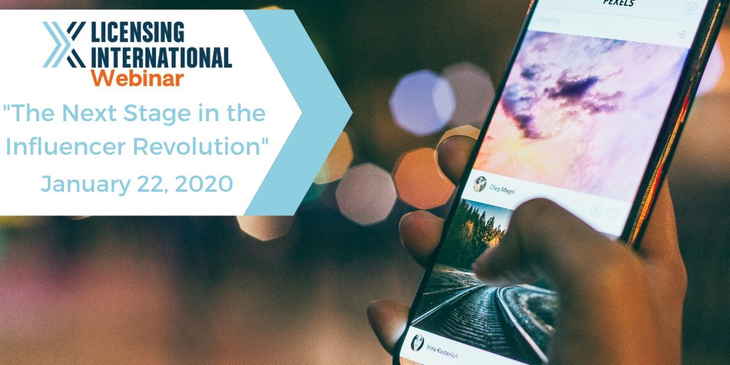 Licensing_Intl's tweet photo. What's the next stage in the influencer revolution &amp; what will it mean for your brand? Join our webinar on Jan. 22 where influencer marketing platform @HYPRBrands will discuss changes in how brands use influencers. Open to all &amp; free for members. Register: https://t.co/5xwotTik6m https://t.co/xoc3bWoASk