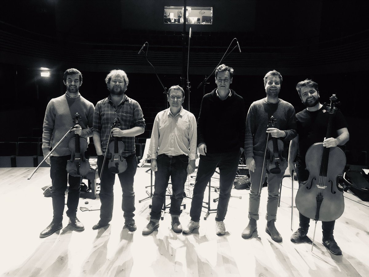 Its a wrap.... four days, three beautiful Haydn quartets, three folk sets, and six tired but happy lads. CD coming next year! @LinnRecords @Outheremusic #recording #cd #haydn #stringquartets #scottish #folkmusic #menuhinhall #surrey