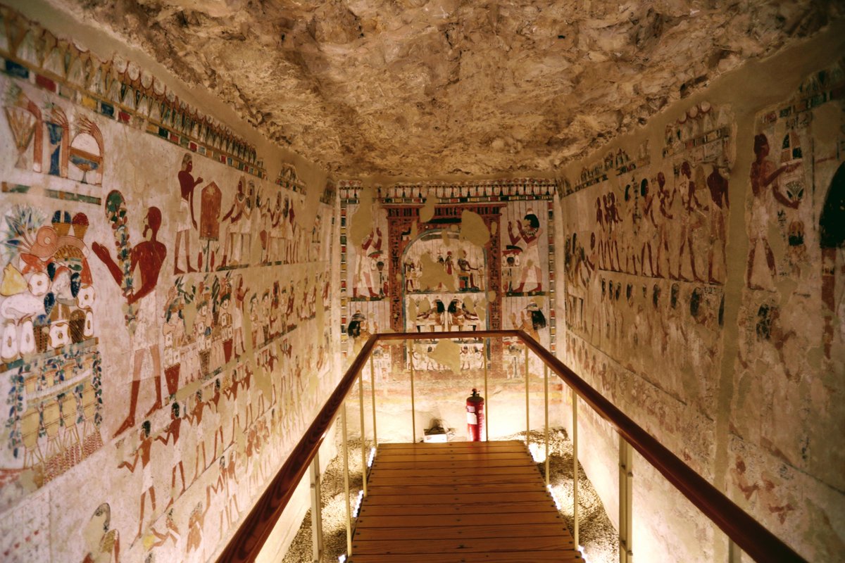 archimedigital's tweet photo. The Tomb of Menna in the Theban Necropolis is coming to a @googlearts exhibition and VR classroom near you soon--we've been busy digitizing heritage sites in Egypt with the American Research Center in Egypt and photographer Ayman Damarany #xr #heritage #digitalhumanities https://t.co/HuElfCgpJd