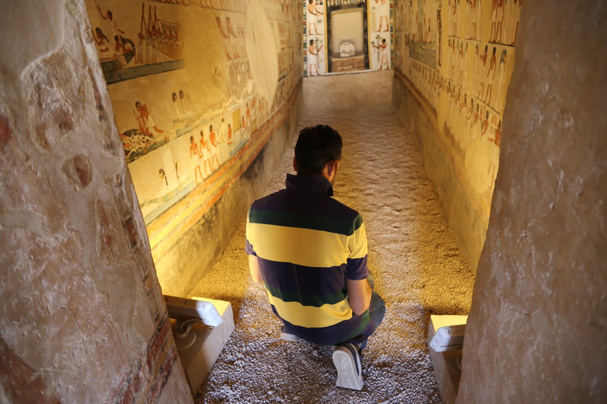 archimedigital's tweet photo. The Tomb of Menna in the Theban Necropolis is coming to a @googlearts exhibition and VR classroom near you soon--we've been busy digitizing heritage sites in Egypt with the American Research Center in Egypt and photographer Ayman Damarany #xr #heritage #digitalhumanities https://t.co/HuElfCgpJd