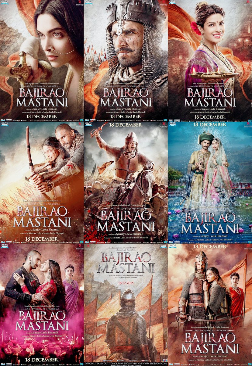 A fantastic and classic epic romance by SLB.It excels in both content and creativity.The masterpiece is outstanding and leaves a lasting impression on the viewers mind.  @RanveerOfficial,  @priyankachopra and  @deepikapadukone were brilliant. #4YearsOfBajiraoMastani  @ErosNow