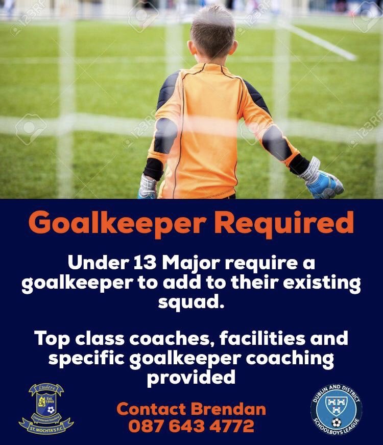 stmochtasfc's tweet photo. 🧤Goalkeeper required for our Under 13 Major team. Top class coaching and facilities provided. https://t.co/DcSSIQ768I