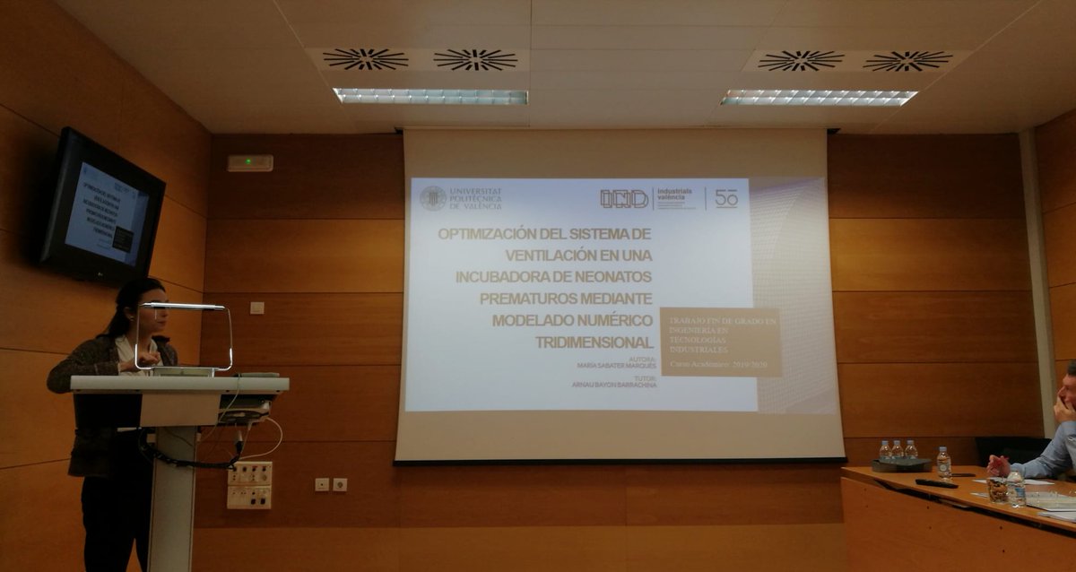ArnauBayon's tweet image. Happy to see María Sabater presenting her BSc thesis on numerical modeling of the air flow in a neonatal incubator using the #CFD code #OpenFOAM.

@In3ator is an #opensource low-cost incubator easy to build and repair with basic manufacturing tools and skills. 👶🏼🌀🖥