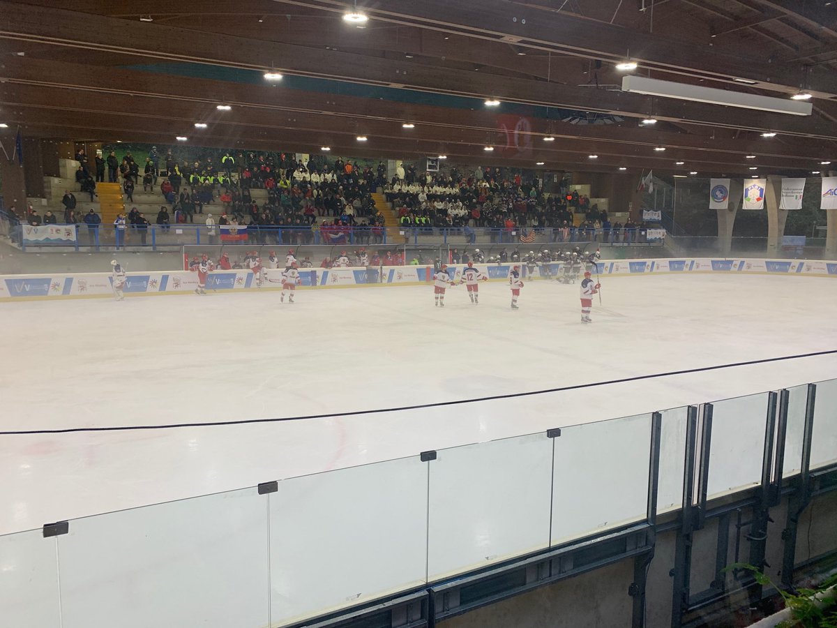It’s a wet foggy day here in Chiavenna so we are pre scouting the USA-RUS game. Our practice will follow the game. Currently 6-3 USA with 10:14 left in 3rd. If USA wins they will have clinched a spot in the gold medal game Sat. <a href="/ASSC_CDSA/">ASSC-CDSA</a> #2019Deaflympics
