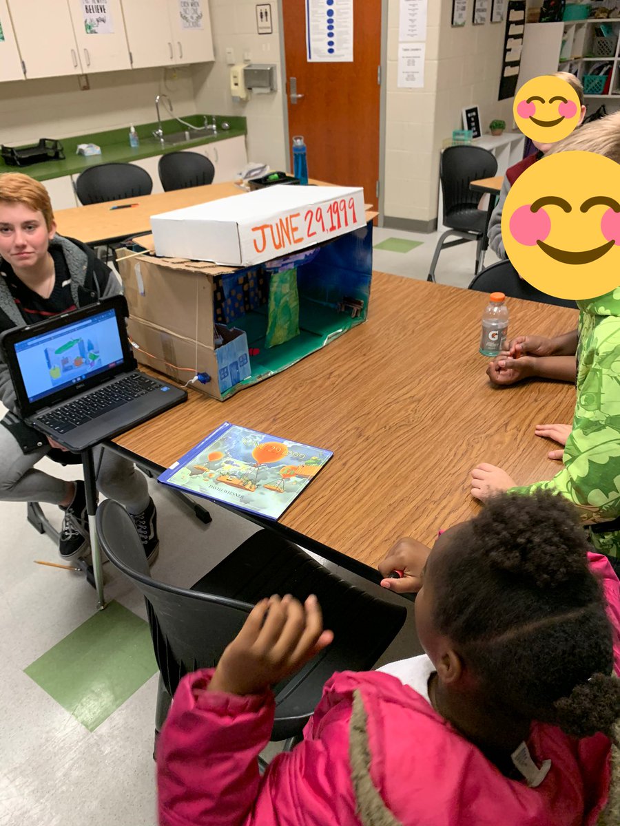 BakerJodilyn's tweet photo. Amazing day with 8th grade STEM sharing our Ada Fruit powered diaramas and Scratch projects focusing on Children’s literature today with Carolina Springs Elementary School.  @ncriminger_csms @CSMS_Huskies @CSESHuskies #adafruit #Scratch https://t.co/DpbZbYVC22