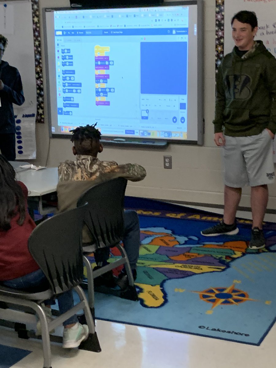 BakerJodilyn's tweet photo. Amazing day with 8th grade STEM sharing our Ada Fruit powered diaramas and Scratch projects focusing on Children’s literature today with Carolina Springs Elementary School.  @ncriminger_csms @CSMS_Huskies @CSESHuskies #adafruit #Scratch https://t.co/DpbZbYVC22