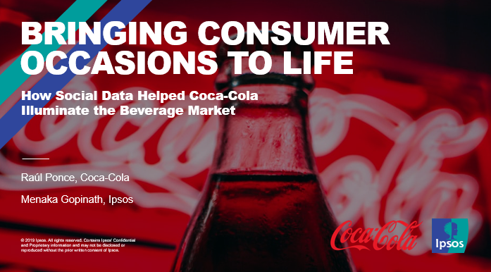 ipsosus's tweet photo. Welcome to our #webinar – Bringing Consumer Occasions to Life. Ipsos’ Menaka Gopinath &amp; @CocaCola’s Raúl Ponce will show how #social #data can uncover key #consumer occasions/moments for more strategic #insights. #WTFutureIpsos #mrx https://t.co/rL0BZRIfDw https://t.co/EijOUPaEsi