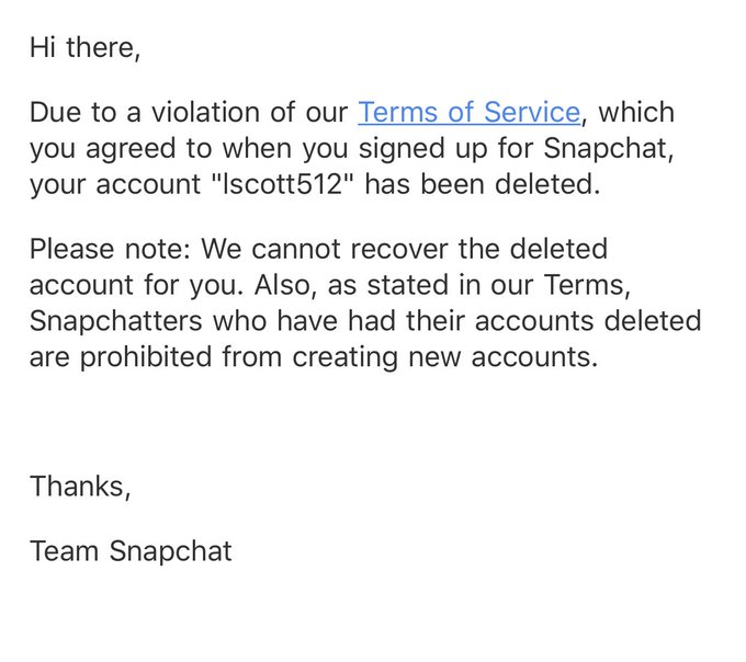 I didn&rsquo;t block anyone, my Snapchat has been deleted. I will just be posting stories on Instagram moving