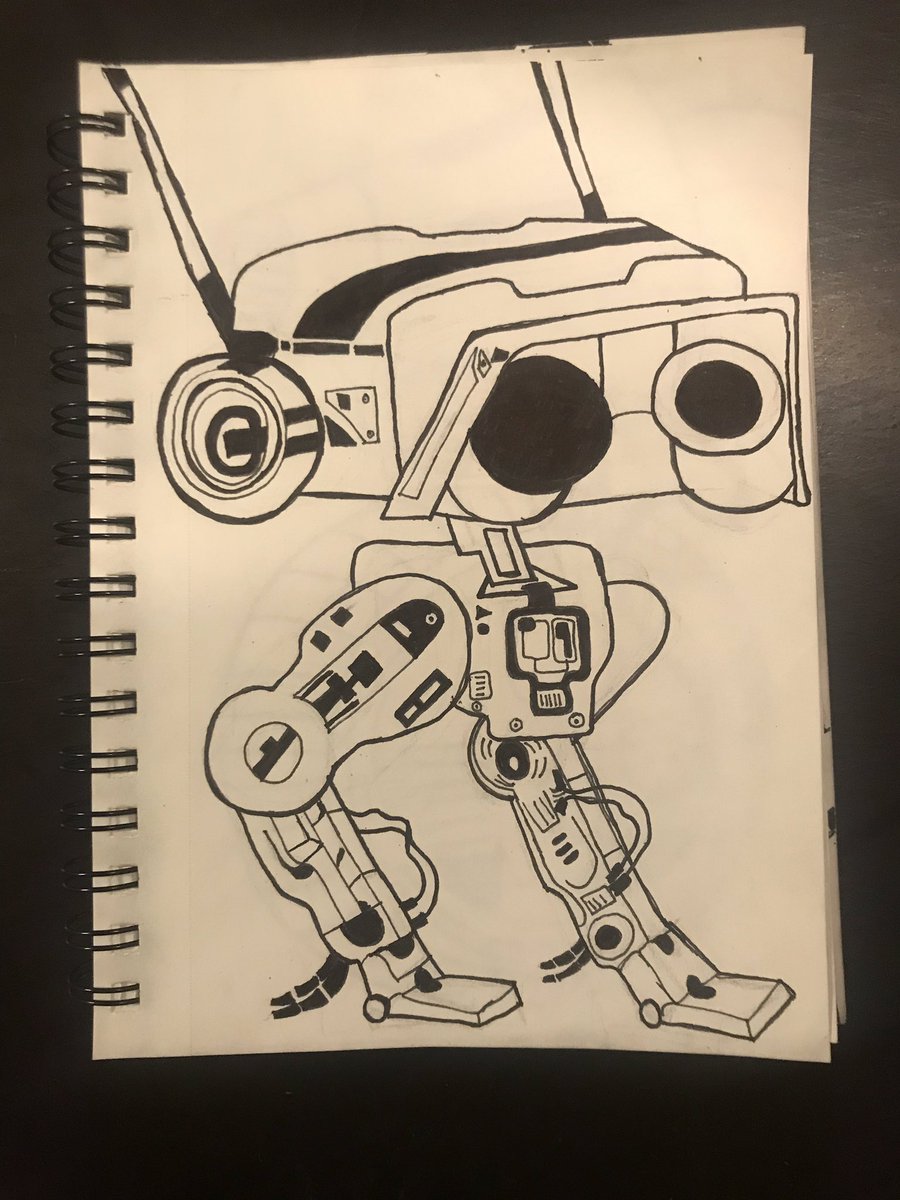 DanielleDoesArt's tweet photo. trill! beep boop beep? #StarWars #bd1 #jedifallenorder #ink #drawing #art #illustration #sketchbook https://t.co/NirgF0JZxS
