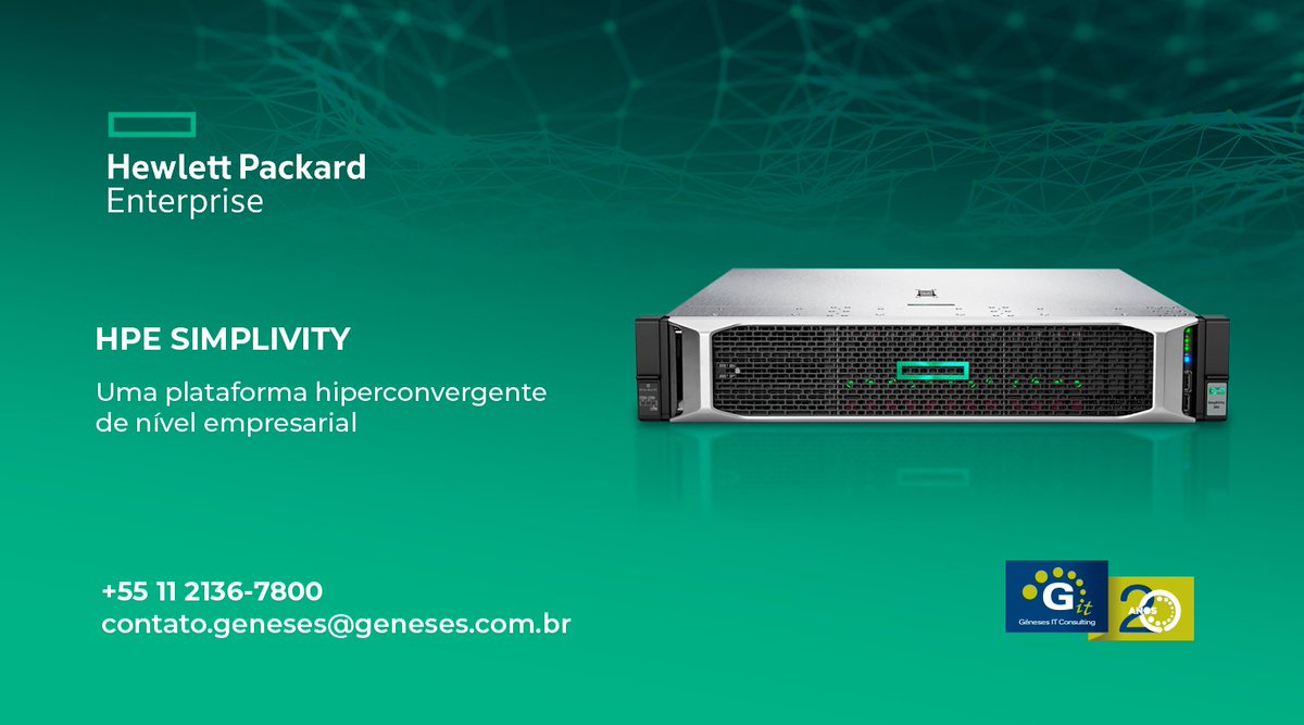 GenesesIT's tweet image. Uma hiperconvergência completa Integrando computação, armazenamento e virtualização – com serviços de dados
avançados para eficiência de dados, proteção
de dados e gerenciamento e mobilidade
centrados em VM.
#HPE #SimpliVity #Hiperconvergência #armazenamento #virtualização